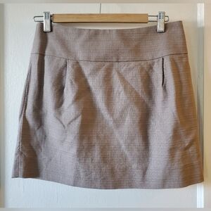 J.Crew Textured Taupe Mini Skirt Women's Size 4